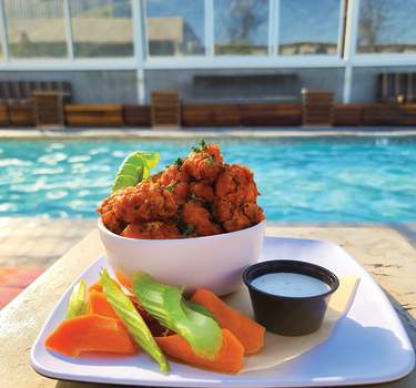 country fried cauliflower, kimpton rowan hotel bar
