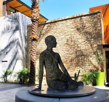 Sculpture of woman sitting