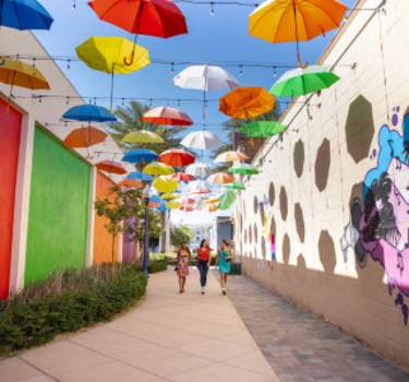 Wander the streets full of art
