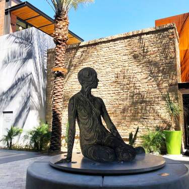 Sculpture of woman sitting