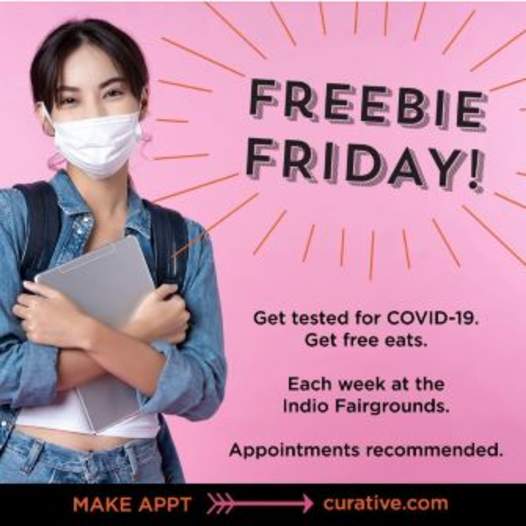 Get Tested at Indio Fairground graphic