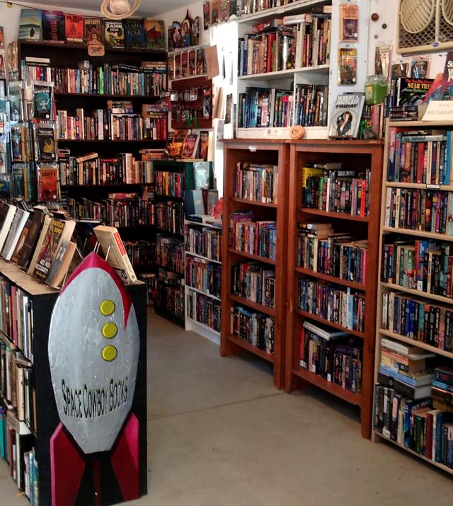 Interior of Space Cowboy Books in Joshua Tree