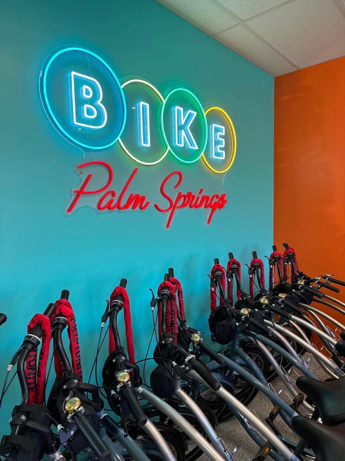 Bike Palm Springs neon sign