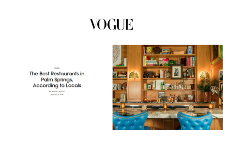 Vogue - Best Restaurants in Palm Springs Feb 2026