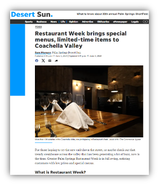 Media Coverage - RW - Desert Sun