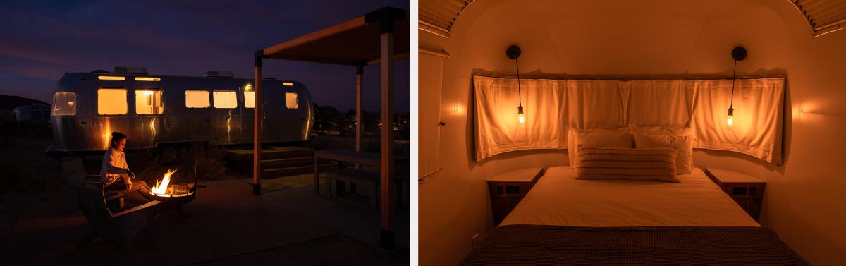 Airstream trailers at Autocamp in Joshua Tree, California