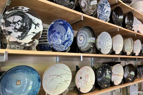 Japanese plates at Wabi Sabi
