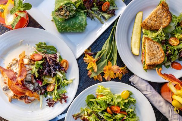 A dining display at Farm Palm Springs