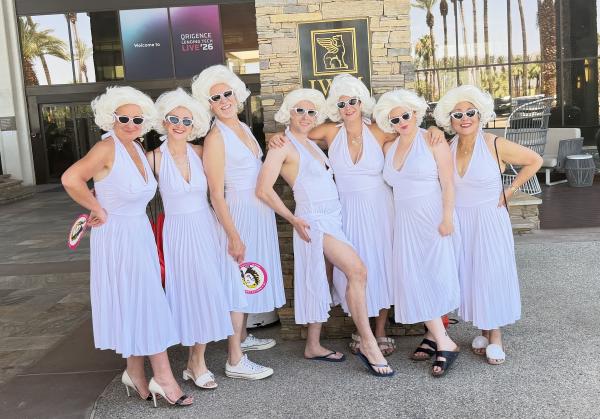 UK Media FAM dressed as Marilyn Monroe for her 100th birthday.