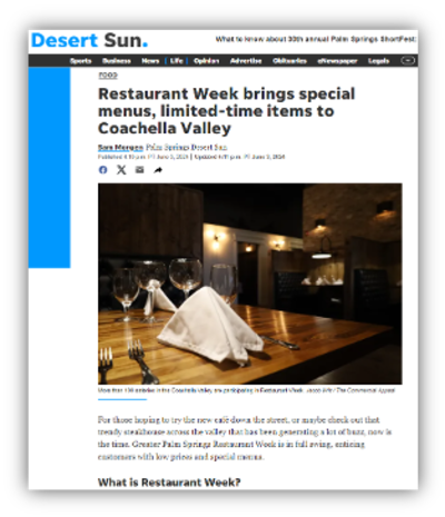 Media Coverage - RW - Desert Sun