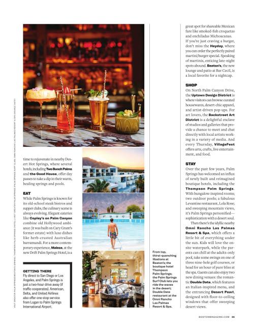 Boston Magazine Palm Springs Story March 2026 2