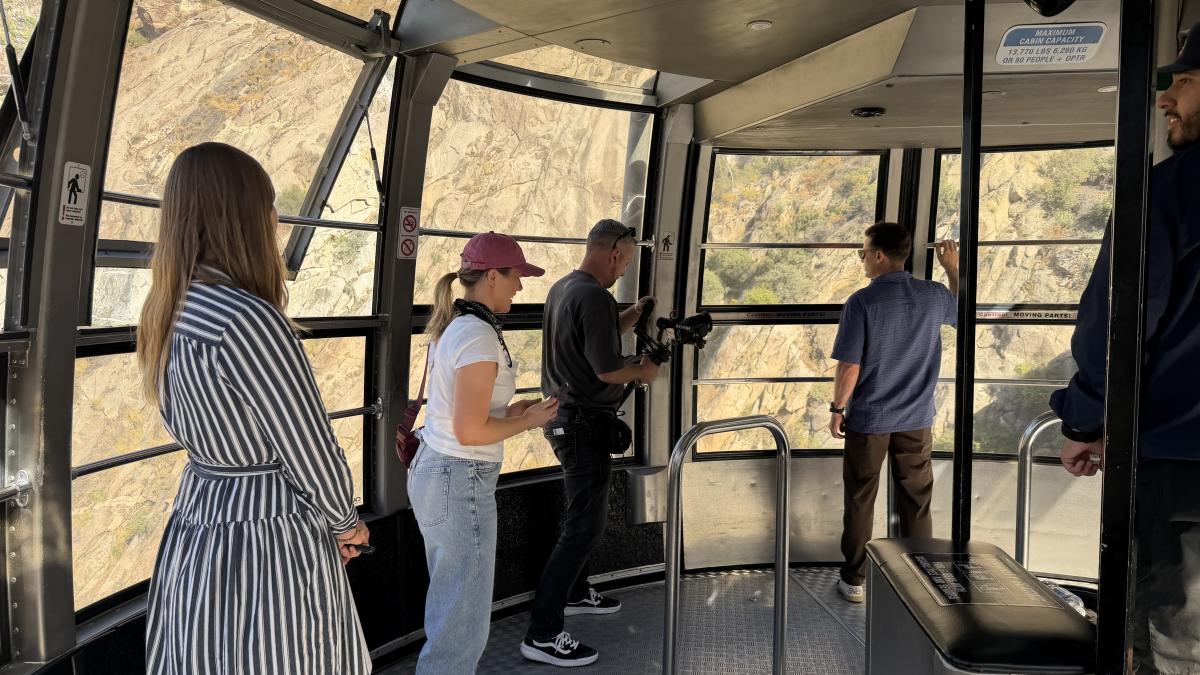 The Great Outdoors filming at PS Tramway