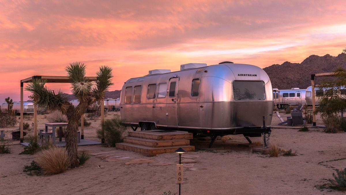 Airstream trailers at Autocamp in Joshua Tree, California