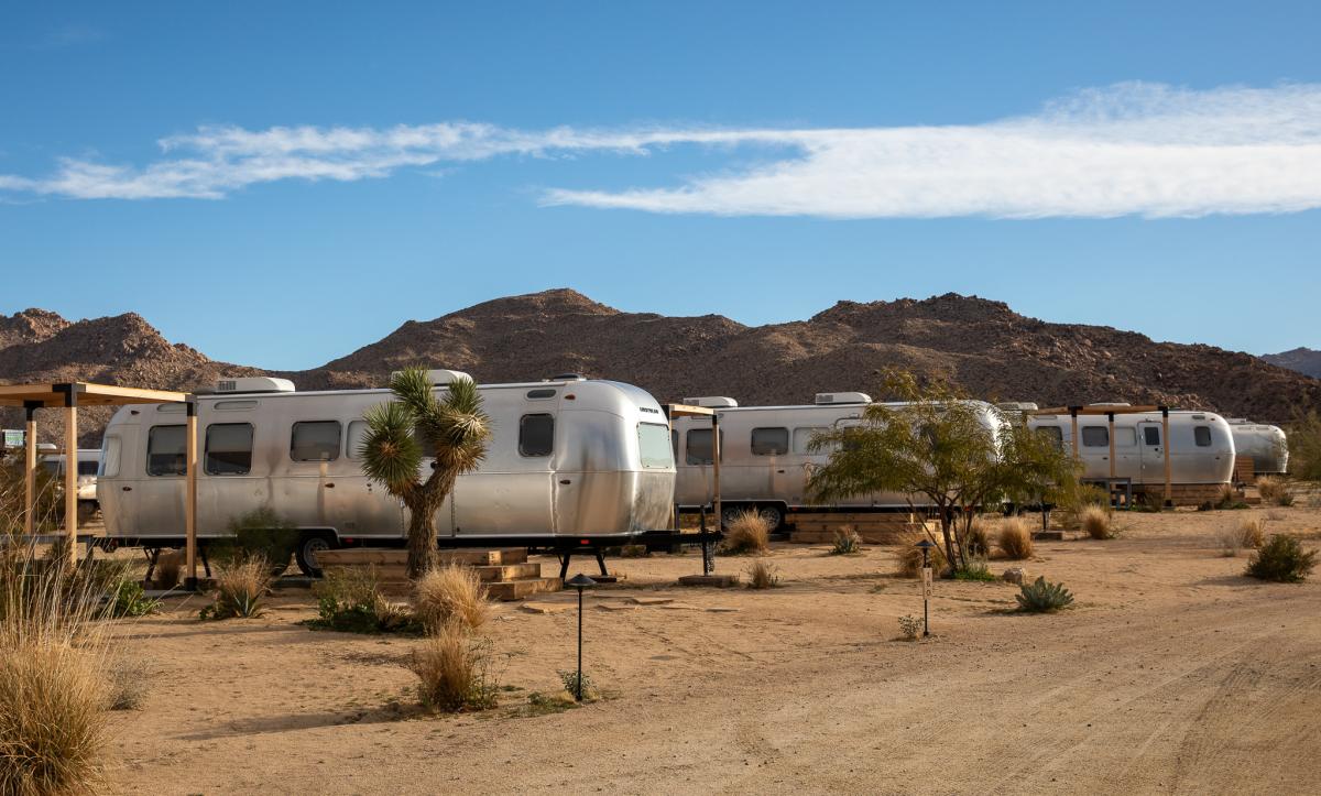 Airstream trailers at Autocamp in Joshua Tree, California