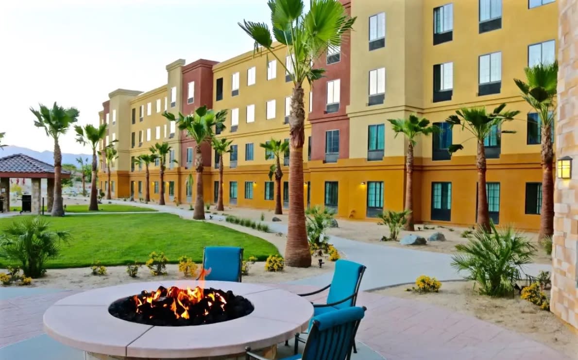 A Fire Pit At The Homewood Suites By Hilton In Greater Palm Springs