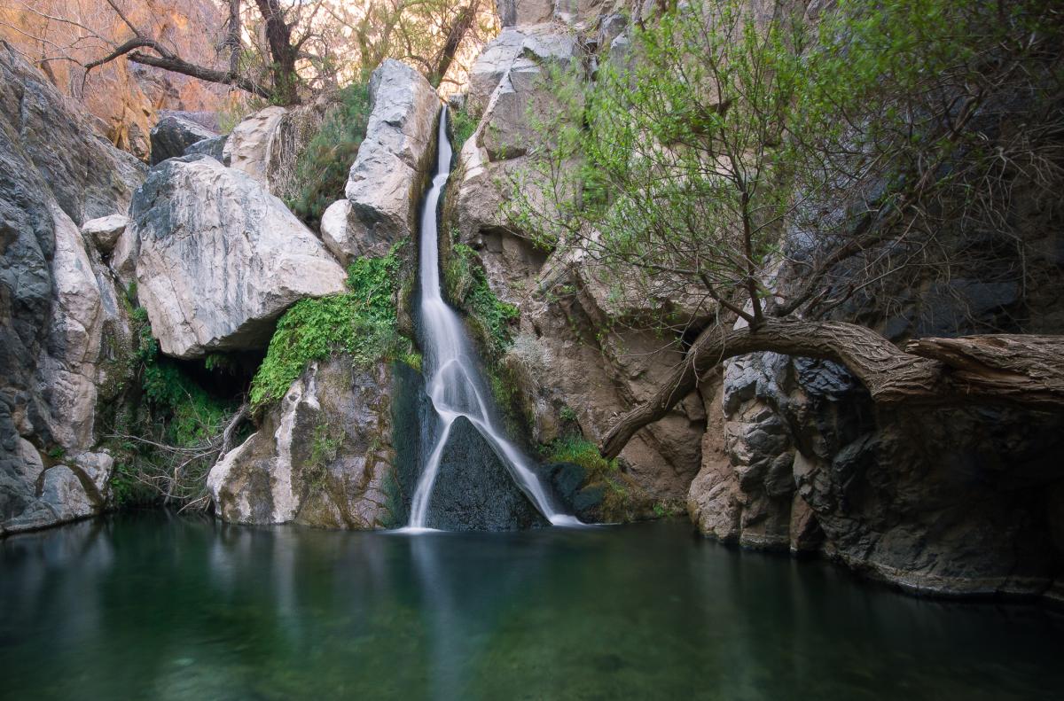 Darwin Falls Waterfall in Death Valley National Park, near Panamint Springs, California
