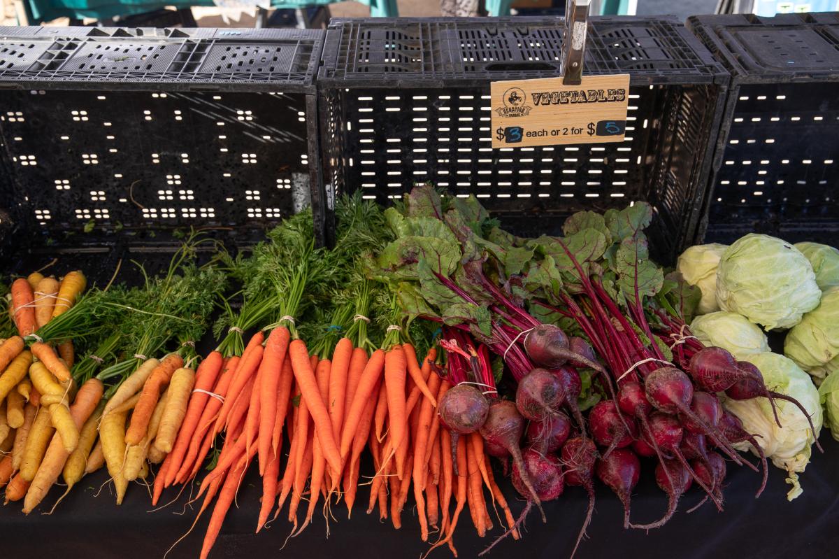 Fresh vegetables at the La Quinta Farmers Market