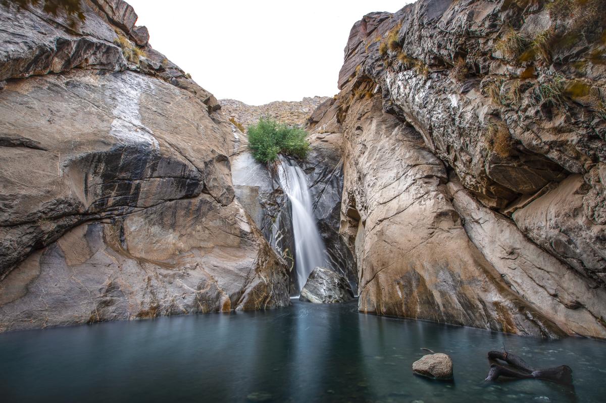 The waterfall in Tahquitz Canyon in Palm Springs