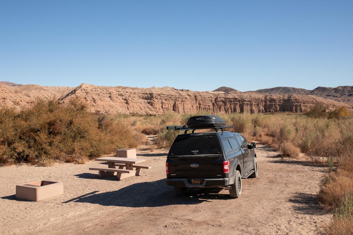 Campsite at Afton Canyon Campground in Mojave Trails National Monument