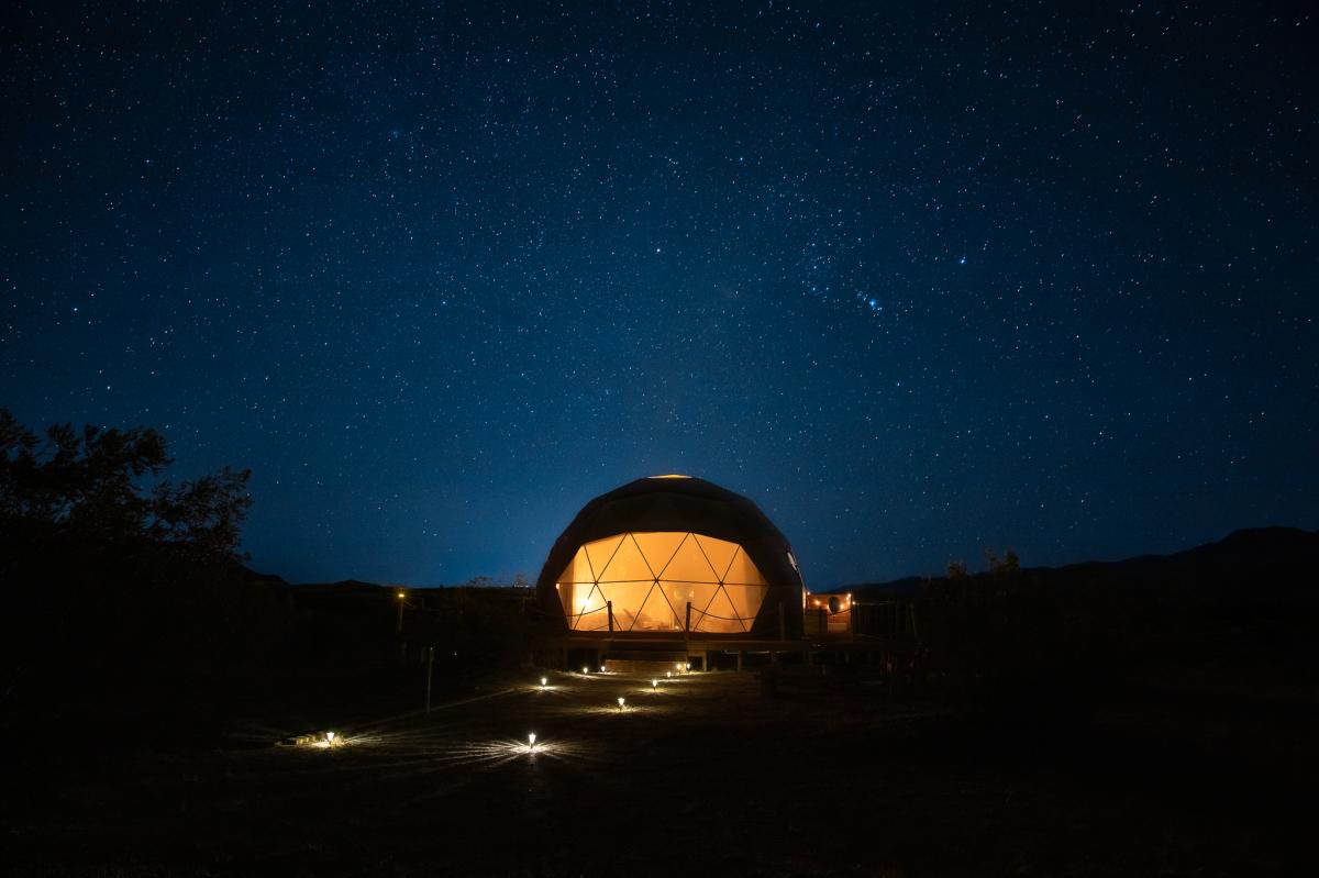 Geodome at Cascade Trails Mustang Sanctuary in Joshua Tree, California