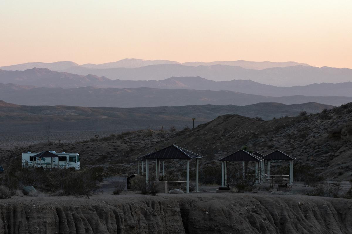 Sunset at Owl Canyon Campground in Rainbow Basin Natural Area