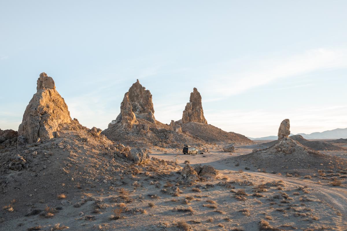 A view of the tufa spires at Trona Pinnacles, near Ridgecrest, California