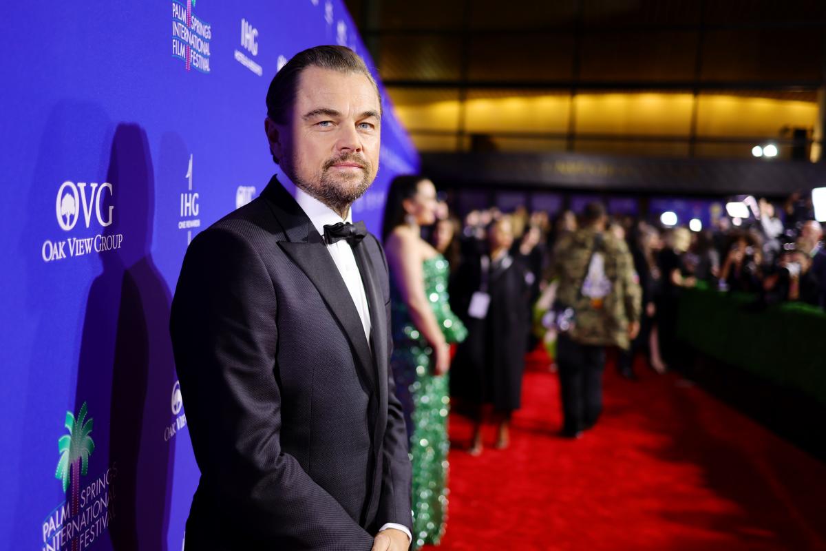 Leonardo DiCaprio poses on the red carpet prior to the Awards Gala during the 35th Annual Palm Springs International Film Festival in 2024.