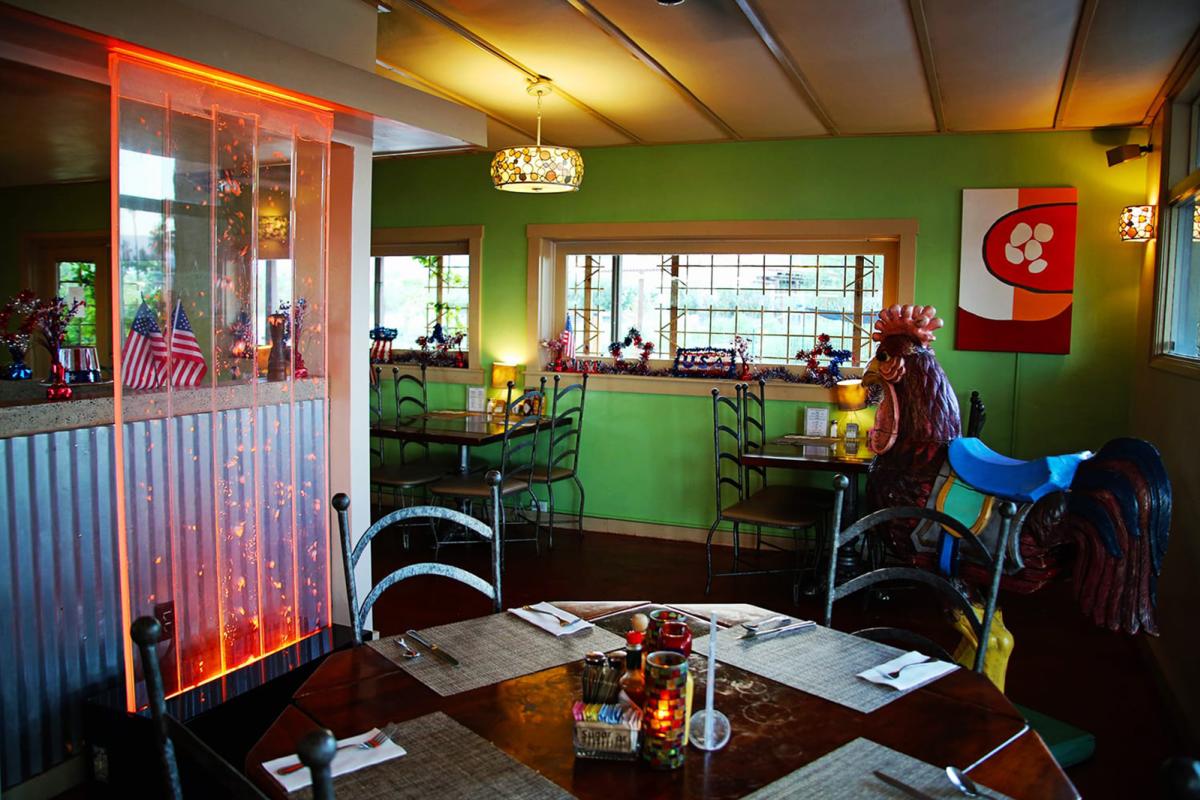 Inside of Red Ocotillo restaurant in Borrego Springs, California