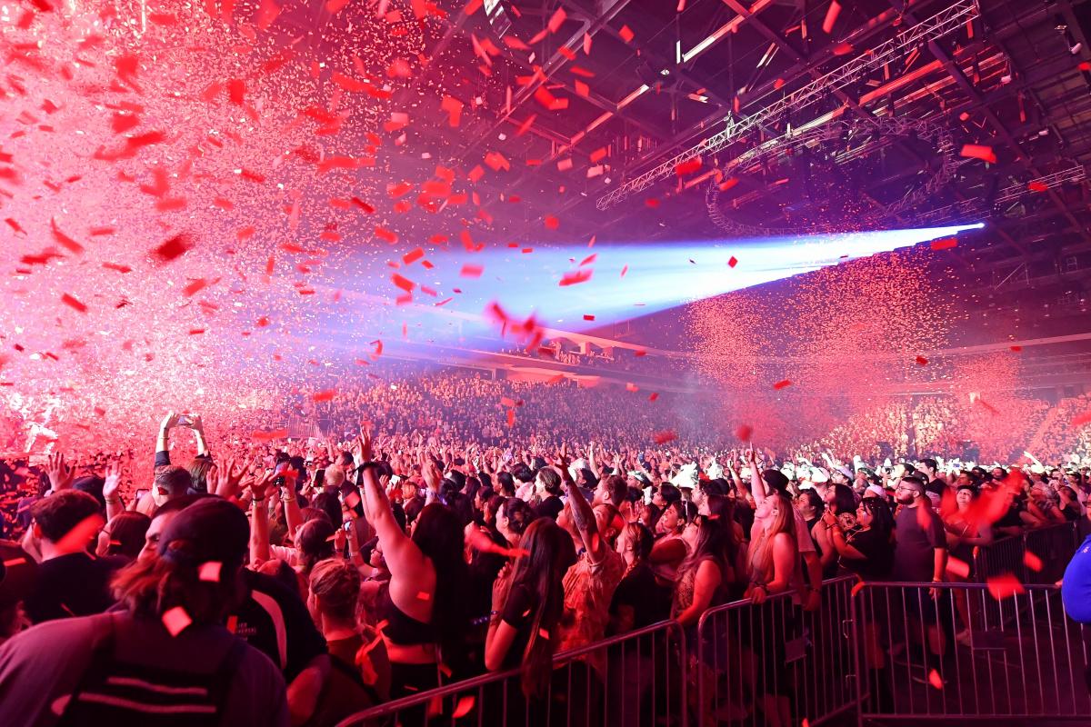 confetti at Acrisure Arena