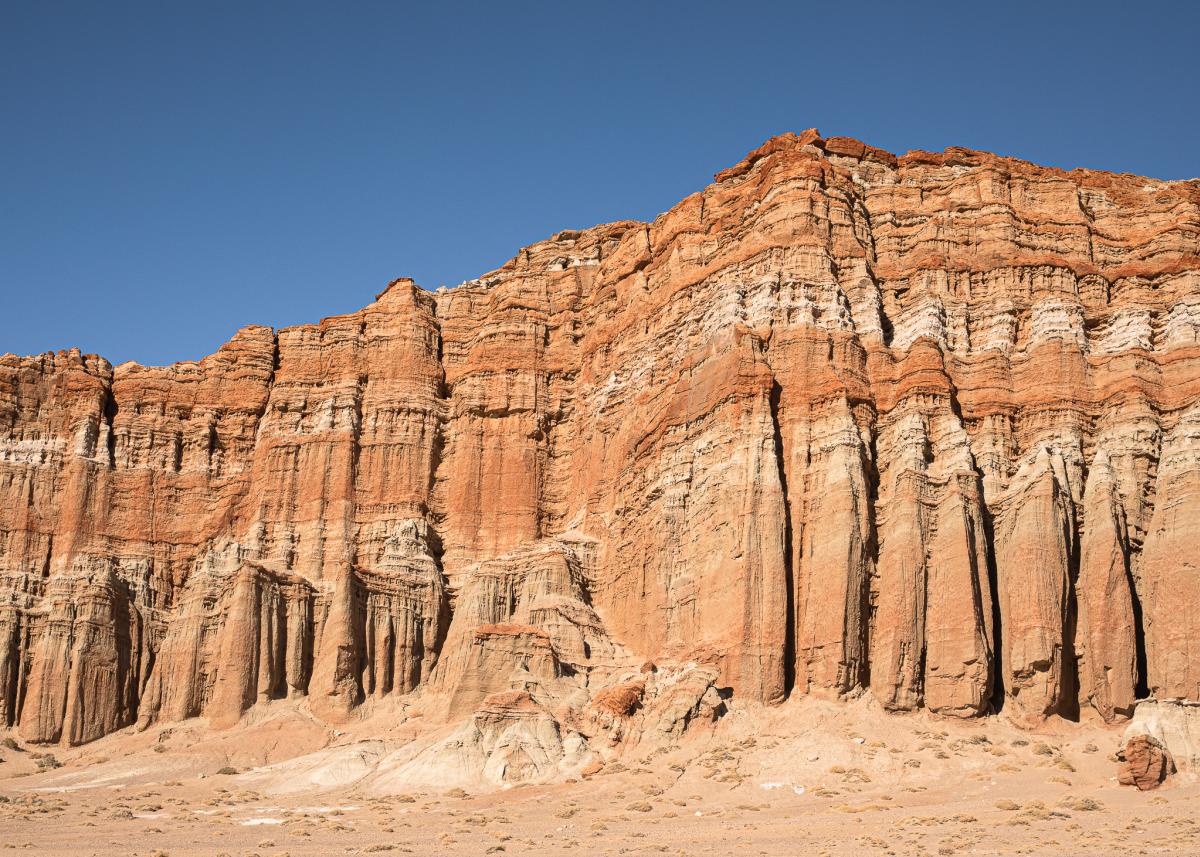 Red sandstone rock formations at Red Rock Canyon State Park in Cantil, California
