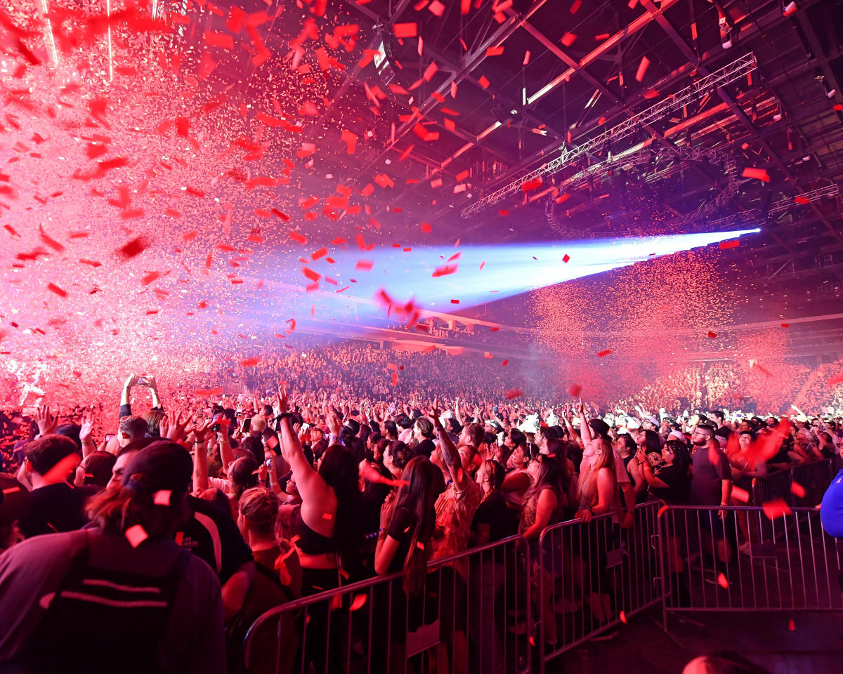 confetti at Acrisure Arena
