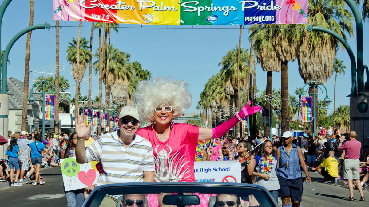 Vibrant Pride Flag at Palm Springs Pride 2026