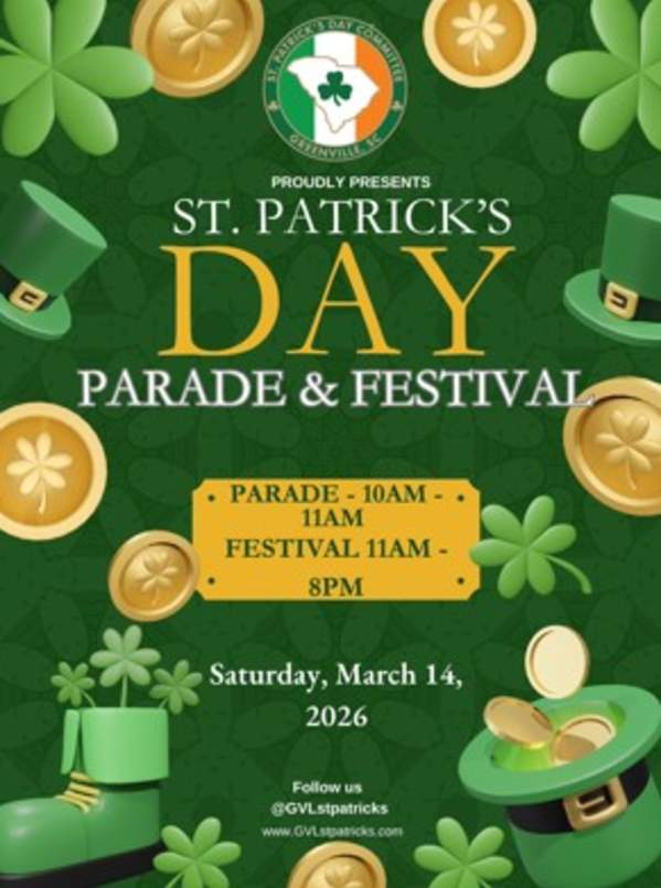 2026 Greenville St. Patrick's Day Parade and Festival