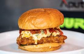 A "Southern Weather" Chicken Sandwich from Society Sandwich Bar & Social Club in downtown Greenville, SC.