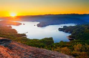 View of Lake Jocassee from Jumping off Rock near Greenville, SC