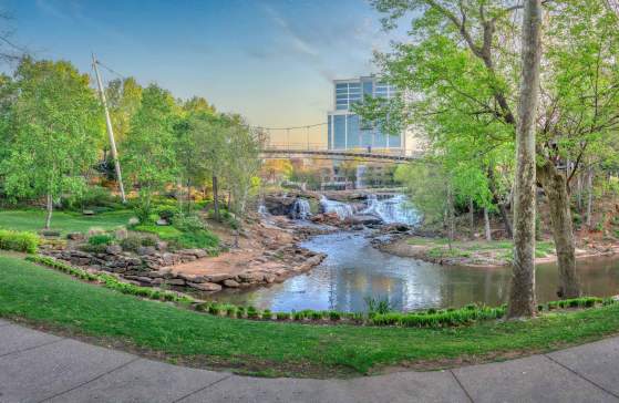 View of Falls Park on the Reedy