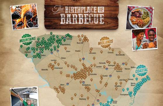 SC BBQ Trail Map