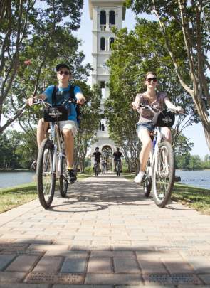 People Cycling at Furman University