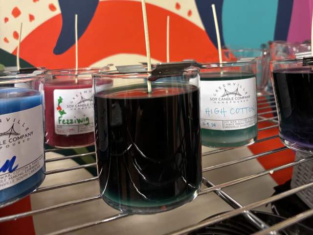 Candle-making class at Greenville Soy Candle Co.