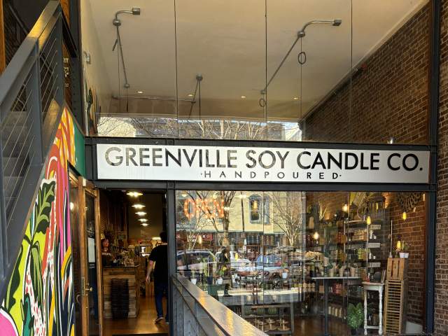 Exterior entrance of Greenville Soy Candle Company