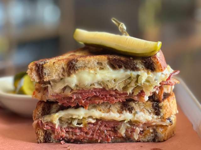 A Brisket Reuben sandwich from Fireforge Brewery in Greenville, SC.
