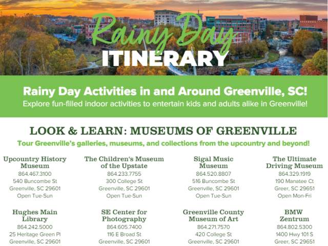Rainy Day Itinerary Printable Sheet