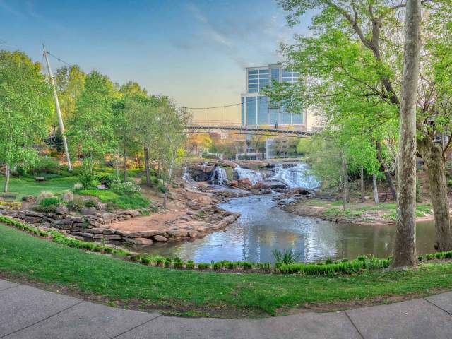 View of Falls Park on the Reedy