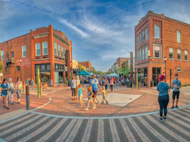 A sunny afternoon at Greer Station in downtown Greer, SC.