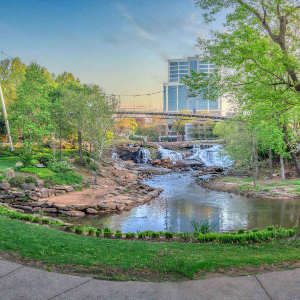 View of Falls Park on the Reedy