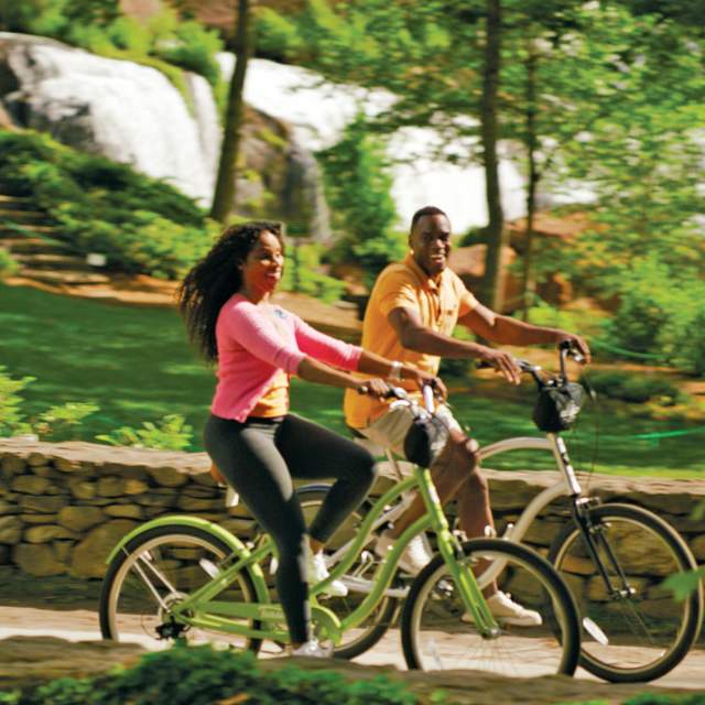 Couple Bicycling at Swamp Rabbit