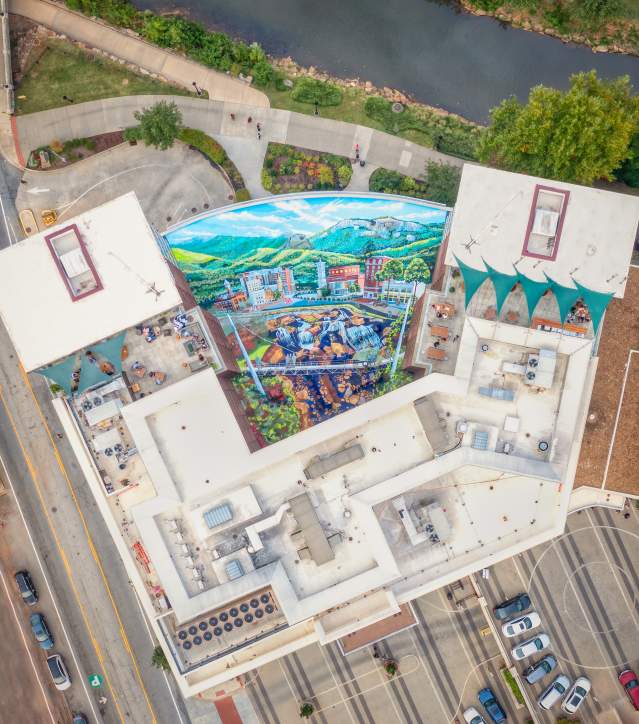 Embassy Suites by Hilton Greenville Downtown RiverPlace Rooftop Mural