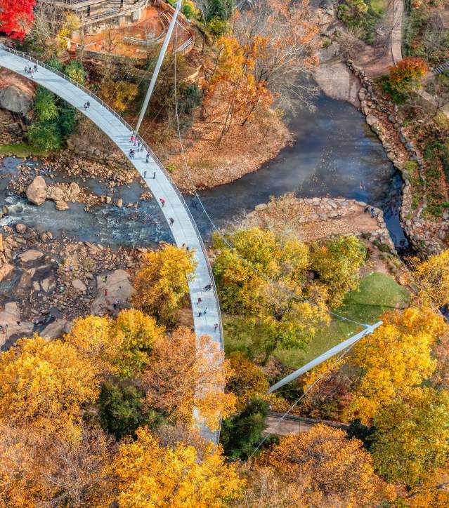 A different take on the bridge with the Falls on the left.