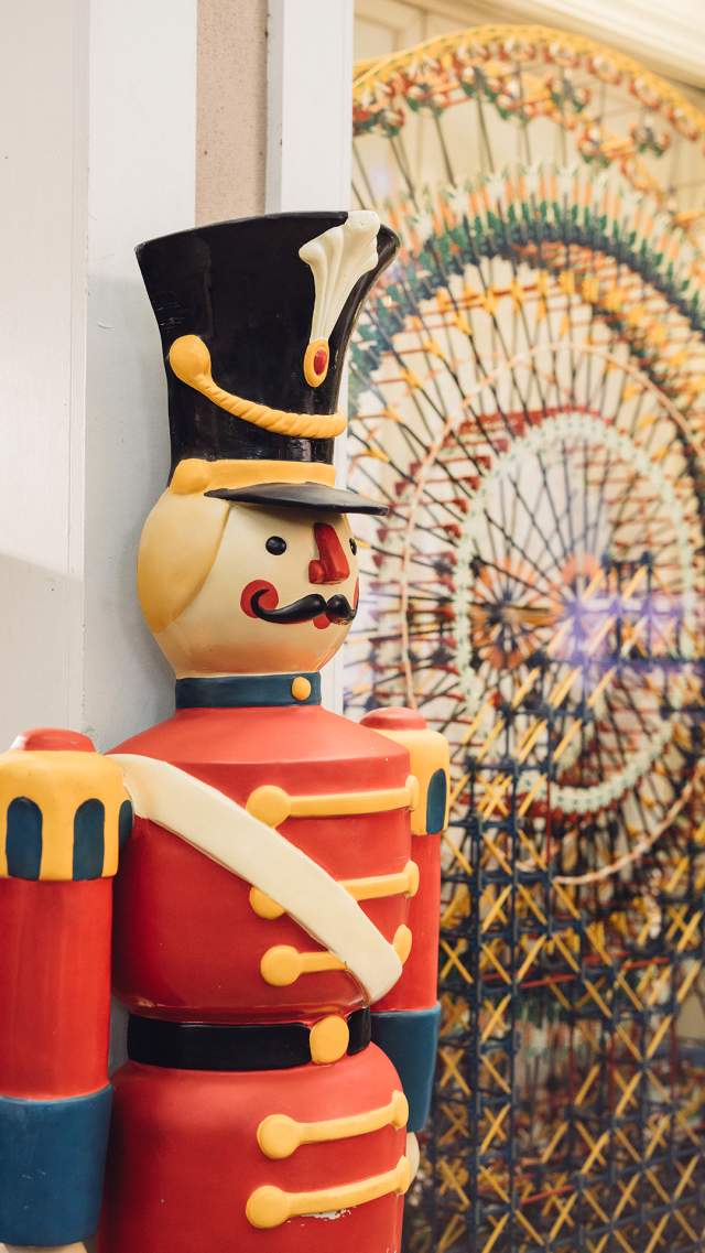 Nutcracker statue at O.P. Taylor's toy store.