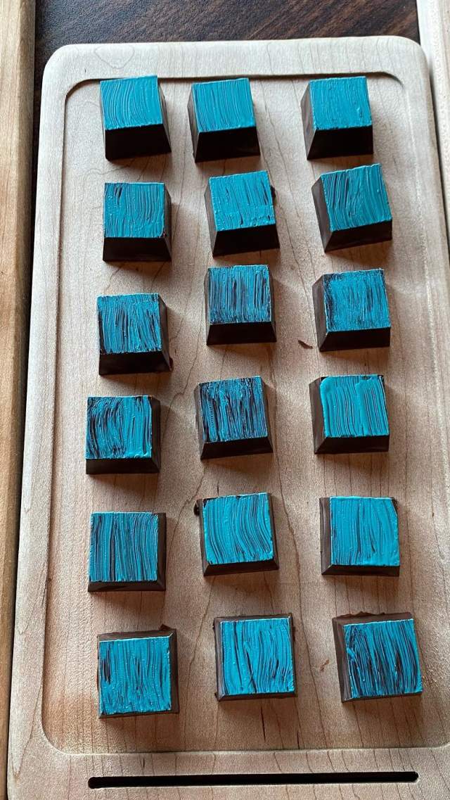 Mawhinney-lemon creme goodness in dark chocolate at LaRue Fine Chocolate in Greenville, SC.